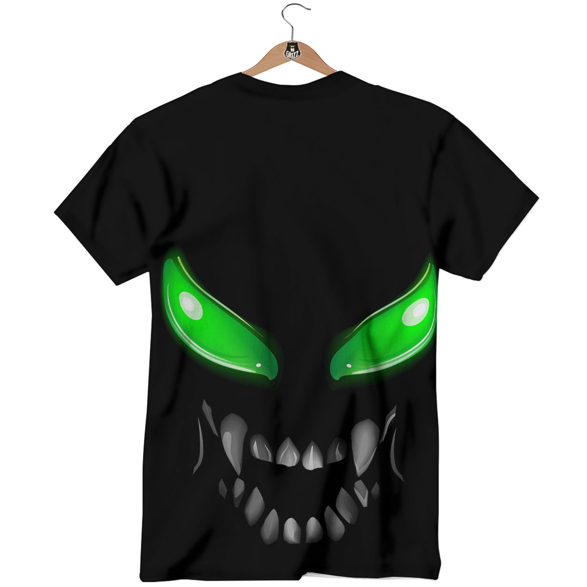 Smiley Face Monster Black Print T-Shirt-grizzshop
