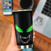 Smiley Face Monster Black Print Tumbler-grizzshop