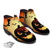 Smiley Faces Halloween Pumpkin Print Ankle Boots-grizzshop