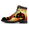 Smiley Faces Halloween Pumpkin Print Boots-grizzshop