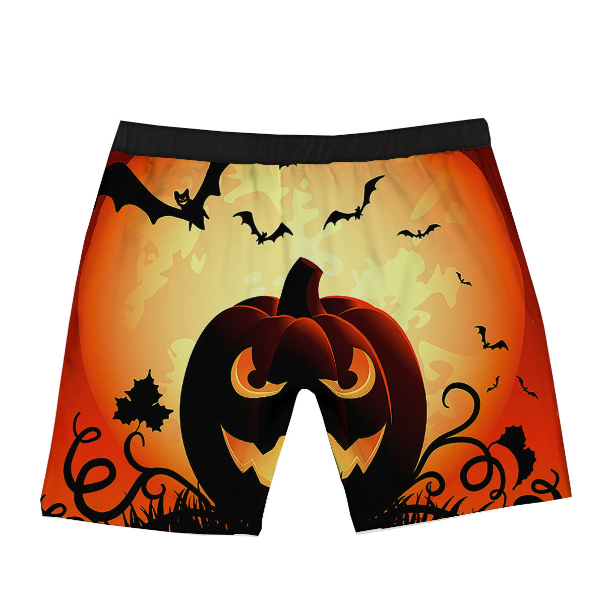 Smiley Faces Halloween Pumpkin Print Boxer Briefs-grizzshop