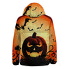 Smiley Faces Halloween Pumpkin Print Down Jacket-grizzshop