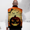 Smiley Faces Halloween Pumpkin Print Down Vest