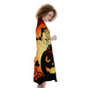 Smiley Faces Halloween Pumpkin Print Kimono-grizzshop