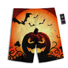 Smiley Faces Halloween Pumpkin Print Men's Athletic Shorts