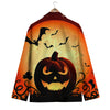 Smiley Faces Halloween Pumpkin Print Men's Blazer-grizzshop