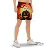 Smiley Faces Halloween Pumpkin Print Men's Gym Shorts-grizzshop