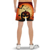 Smiley Faces Halloween Pumpkin Print Men's Gym Shorts-grizzshop