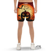 Smiley Faces Halloween Pumpkin Print Men's Gym Shorts-grizzshop