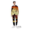 Smiley Faces Halloween Pumpkin Print Men's Jumpsuit-grizzshop