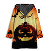 Smiley Faces Halloween Pumpkin Print Men's Windbreaker Jacket