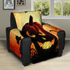 Smiley Faces Halloween Pumpkin Print Recliner Protector-grizzshop