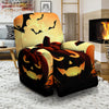 Smiley Faces Halloween Pumpkin Print Recliner Slipcover-grizzshop