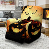 Smiley Faces Halloween Pumpkin Print Recliner Slipcover-grizzshop