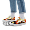 Smiley Faces Halloween Pumpkin Print Skate Shoes-grizzshop