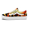 Smiley Faces Halloween Pumpkin Print Skate Shoes-grizzshop