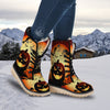 Smiley Faces Halloween Pumpkin Print Snow Boots-grizzshop