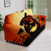 Smiley Faces Halloween Pumpkin Print Sofa Cover-grizzshop