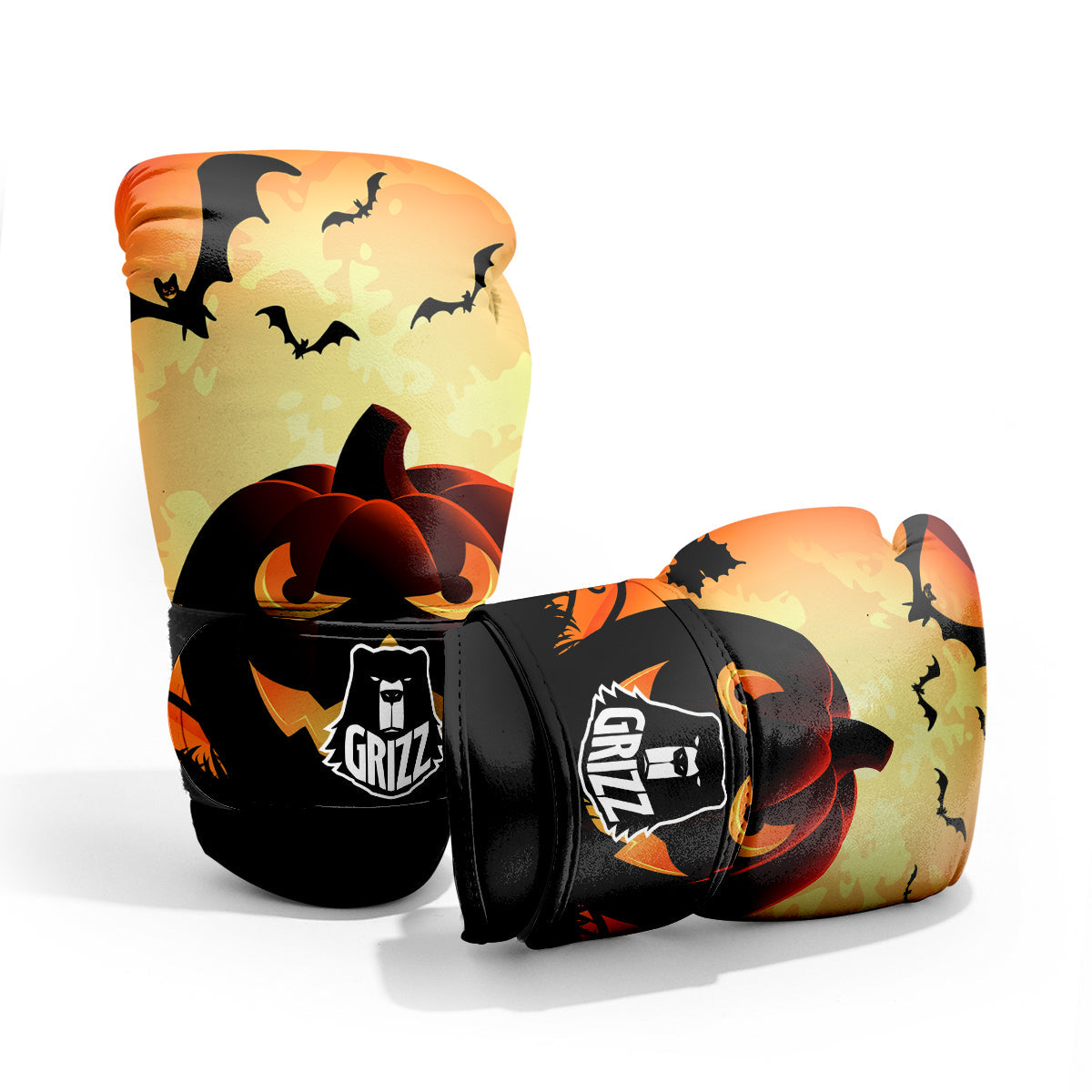 Smiley Faces Halloween Pumpkin Print Pro Boxing Glove