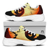 Smiley Faces Halloween Pumpkin Print White Chunky Shoes-grizzshop