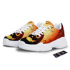 Smiley Faces Halloween Pumpkin Print White Chunky Shoes-grizzshop