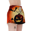 Smiley Faces Halloween Pumpkin Print Women's Shorts-grizzshop