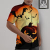 Smiley Faces Halloween Pumpkin Print Untucked Shirts-grizzshop