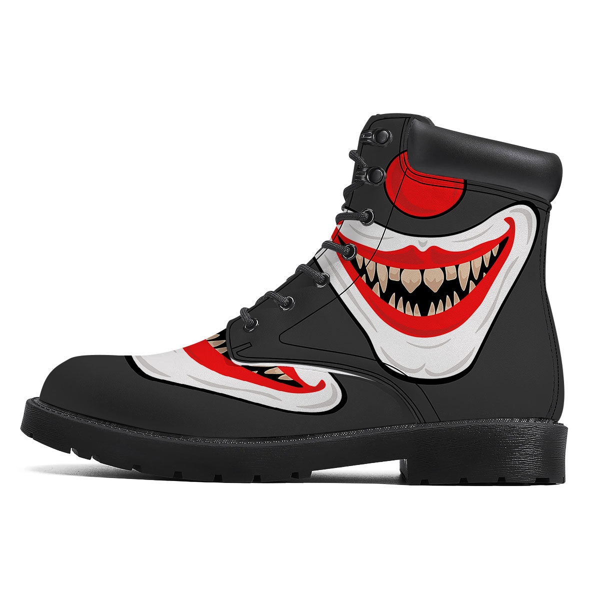 Smiling Clown Halloween Print Boots-grizzshop