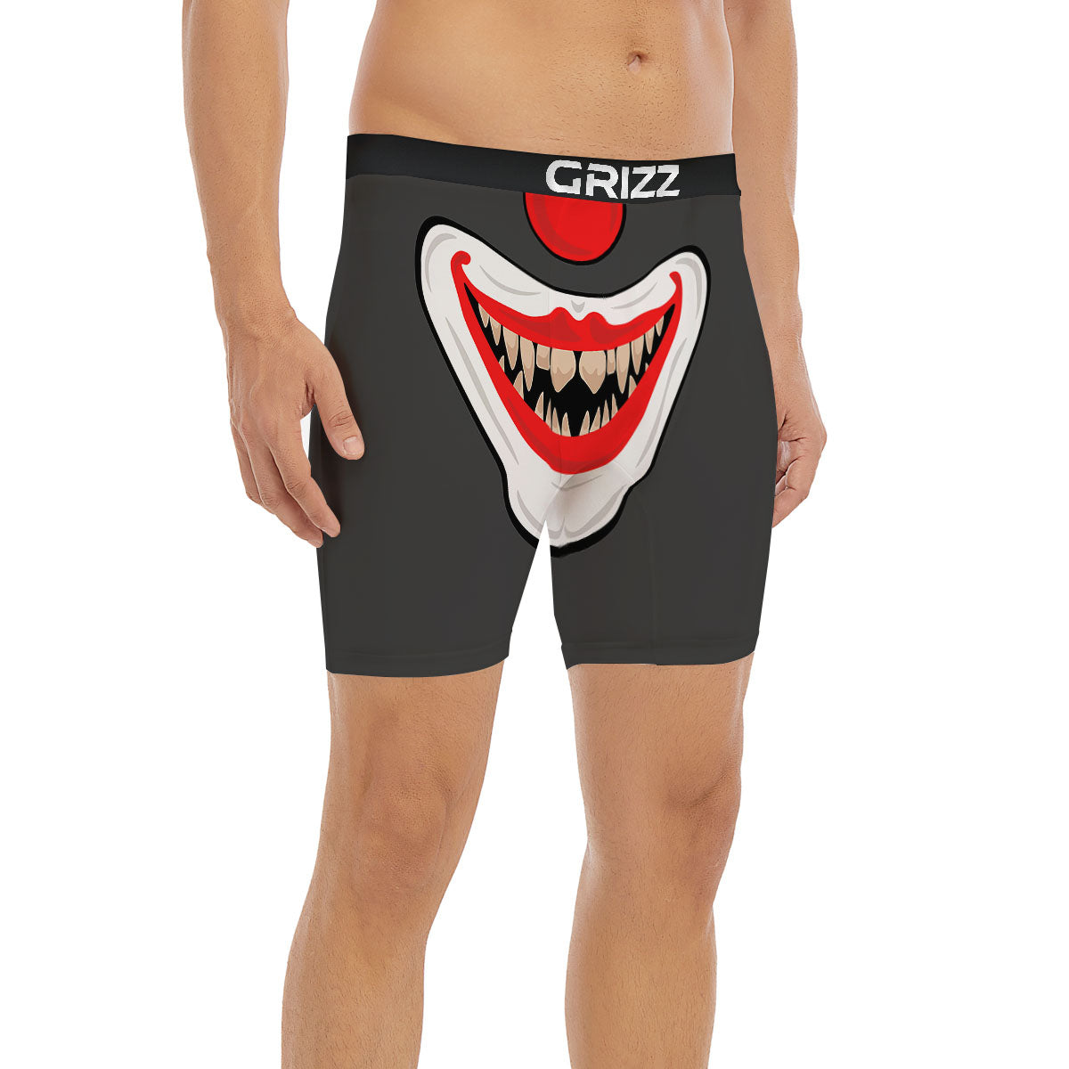 Smiling Clown Halloween Print Boxer Briefs-grizzshop