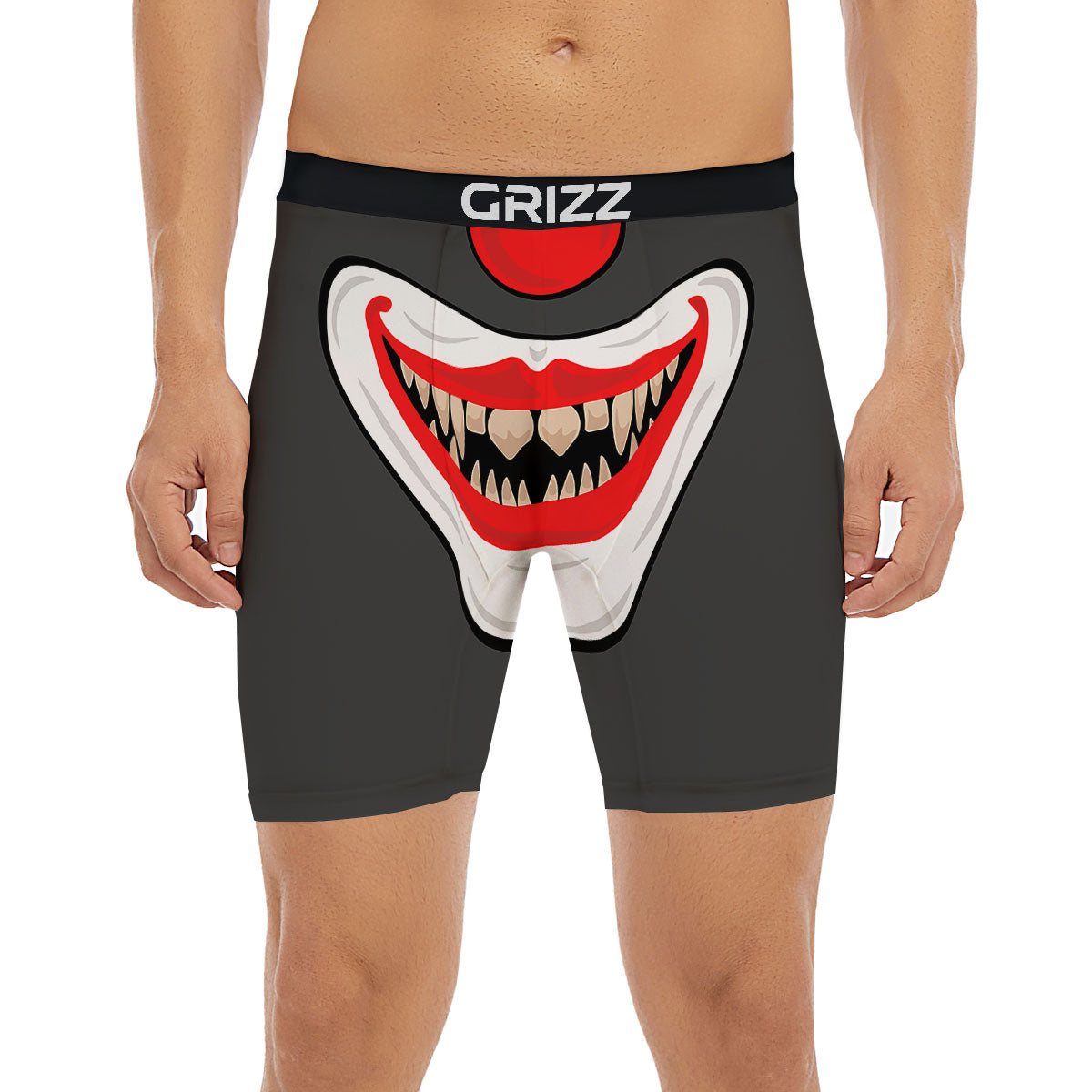 Smiling Clown Halloween Print Boxer Briefs-grizzshop