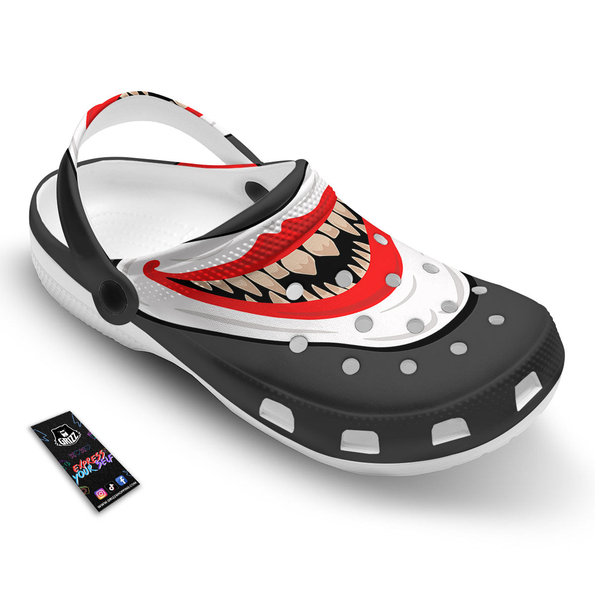 Smiling Clown Halloween Print Clog-grizzshop