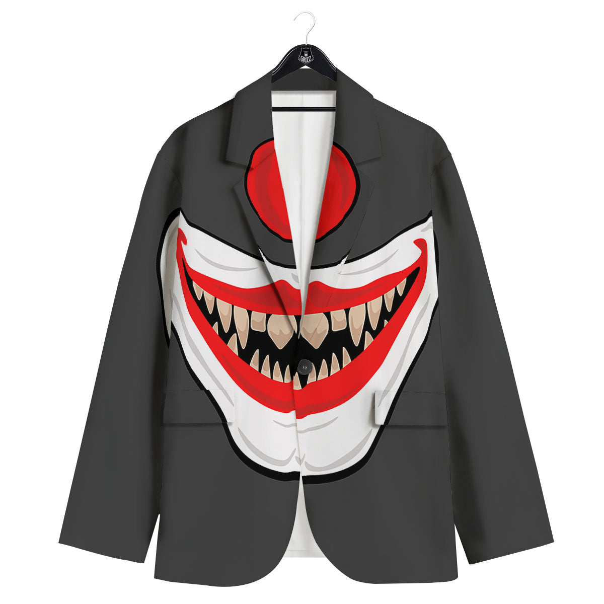 Smiling Clown Halloween Print Men's Sport Coat-grizzshop