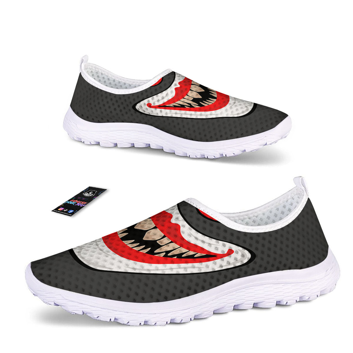 Smiling Clown Halloween Print Nurse Shoes-grizzshop