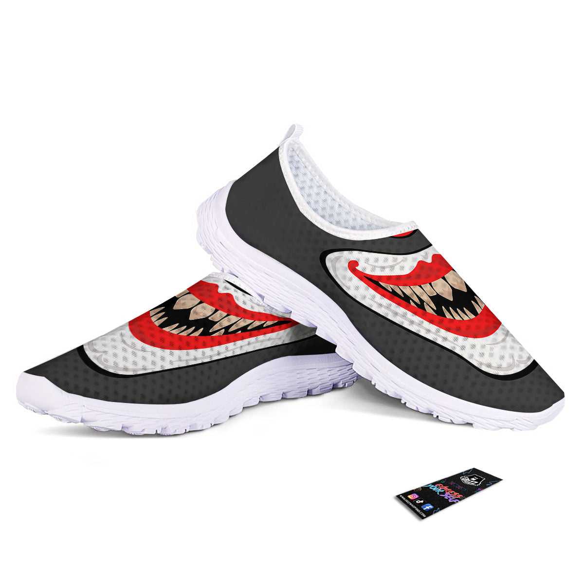 Smiling Clown Halloween Print Nurse Shoes-grizzshop