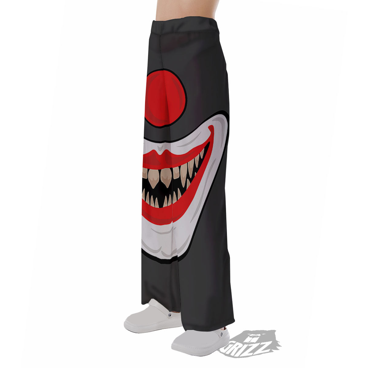 Smiling Clown Halloween Print Pajama Pants-grizzshop