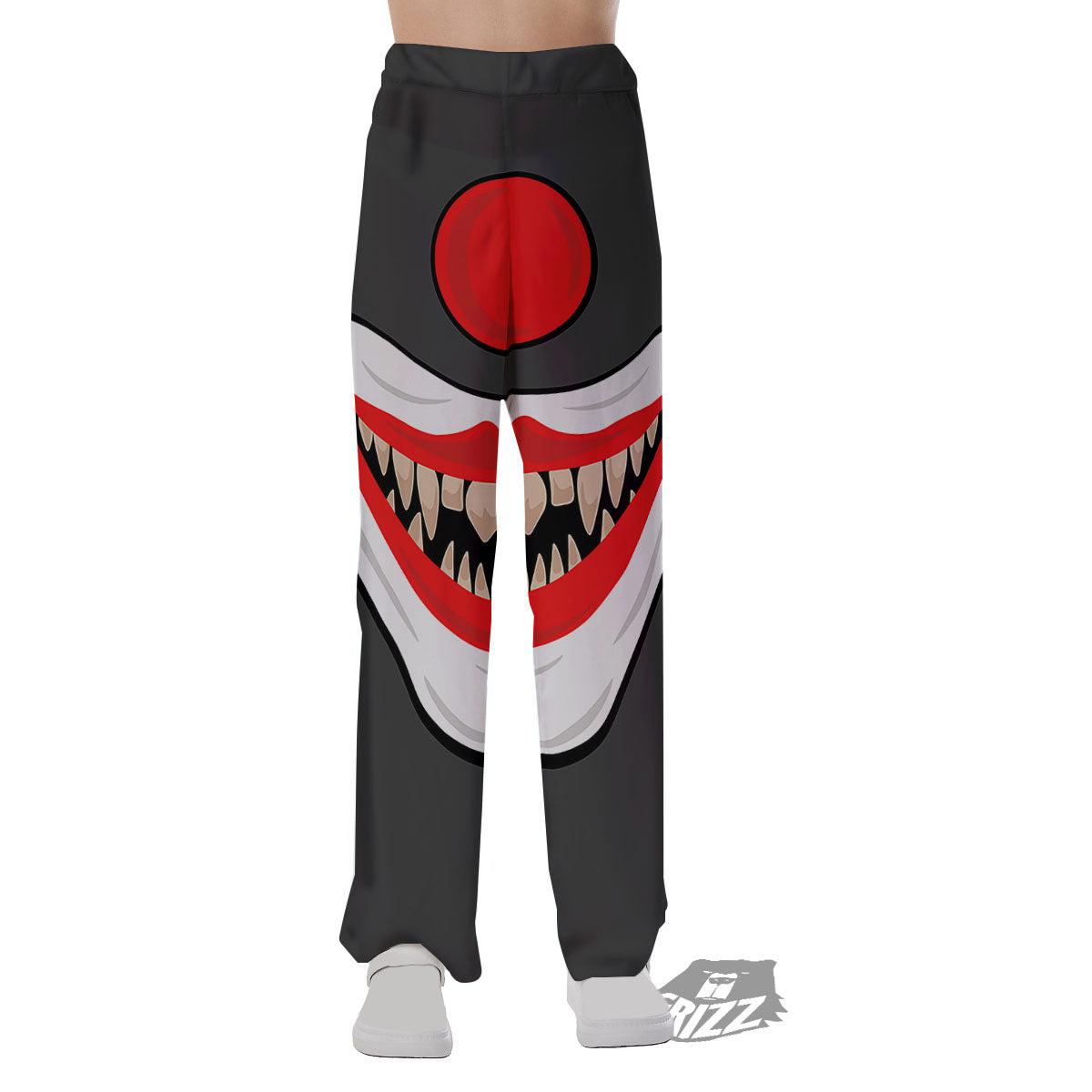 Smiling Clown Halloween Print Pajama Pants-grizzshop