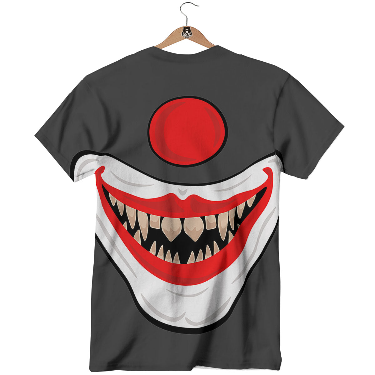 Smiling Clown Halloween Print T-Shirt-grizzshop