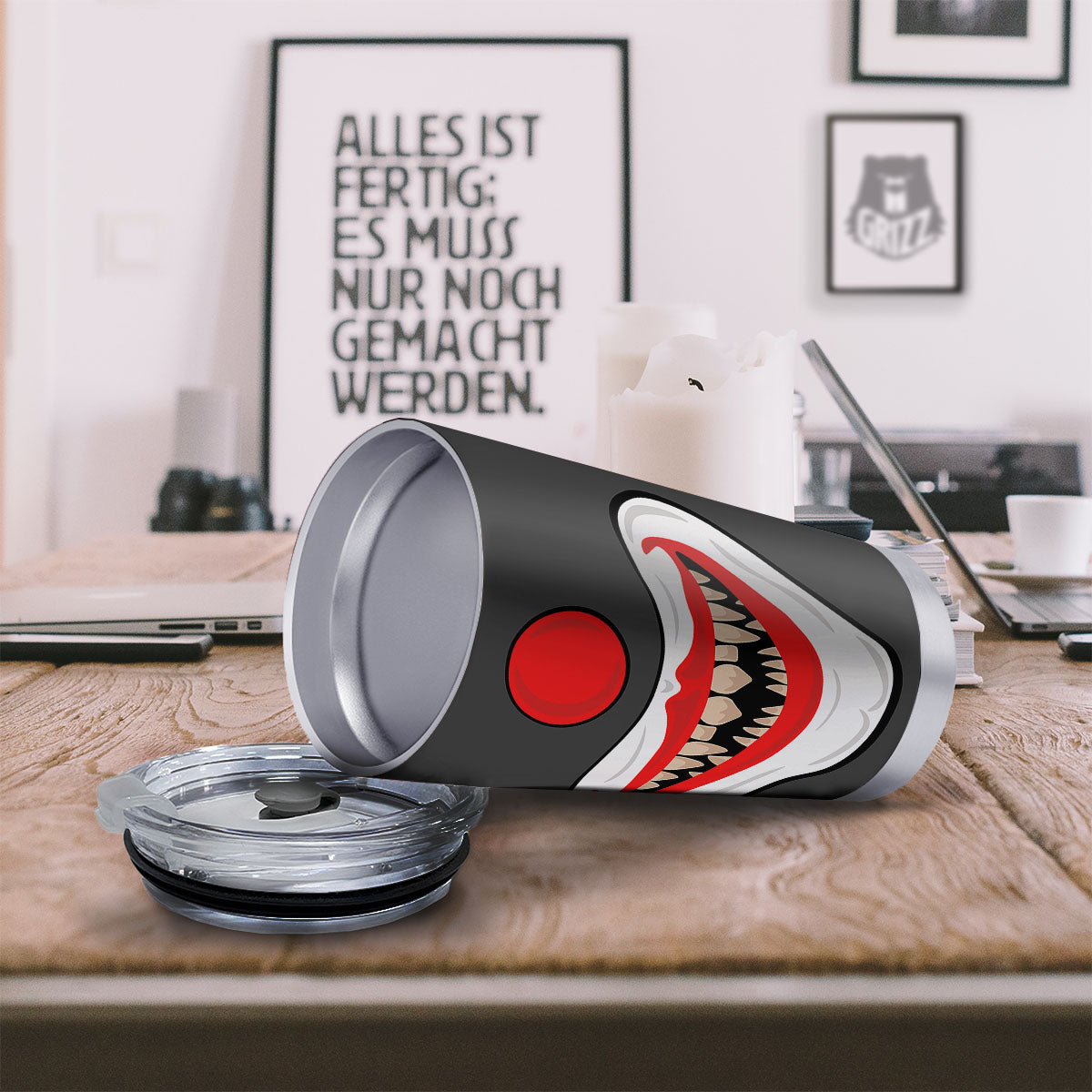 Smiling Clown Halloween Print Tumbler-grizzshop