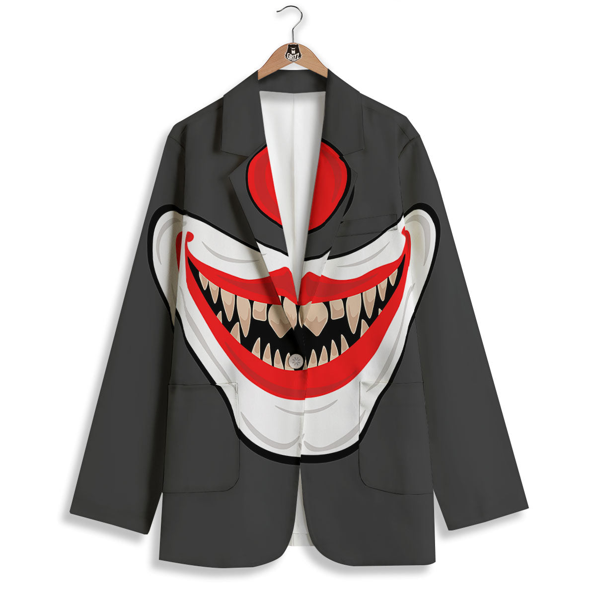 Smiling Clown Halloween Print Women's Blazer-grizzshop