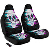 Smiling Skull Glitch Print Car Seat Covers-grizzshop