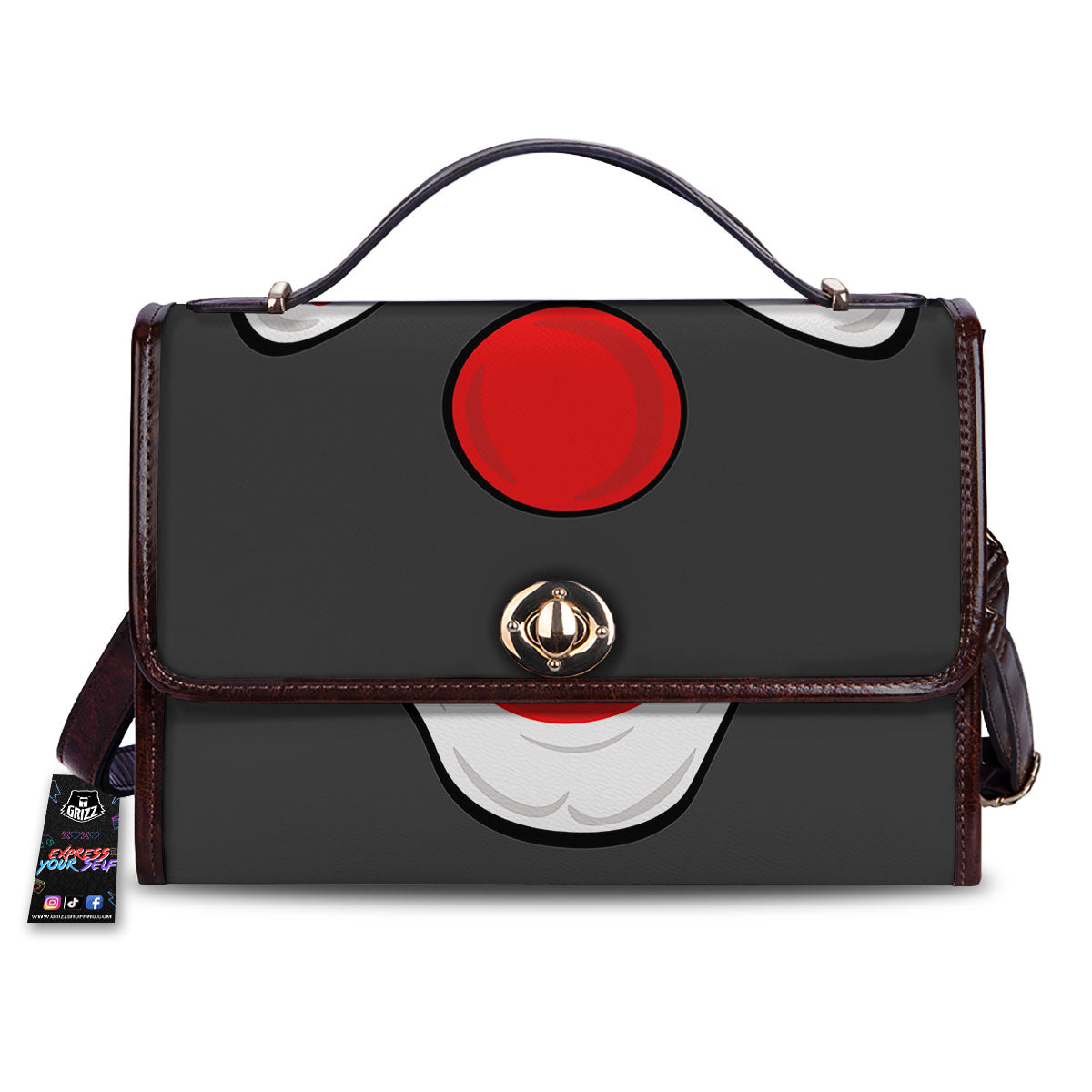 Smiling Clown Halloween Print Women's Satchel Bag