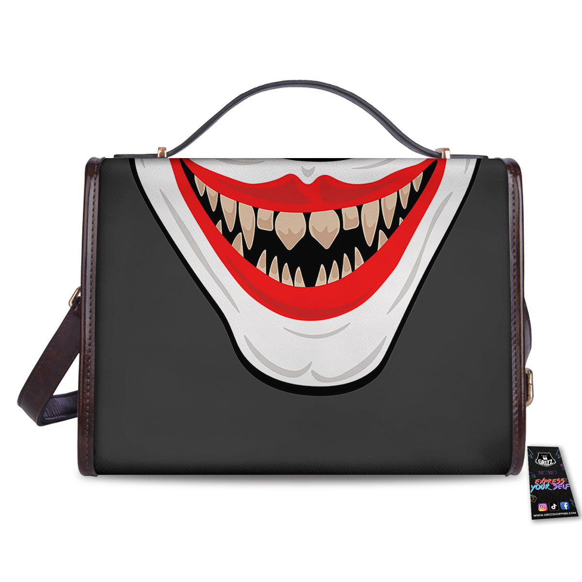 Smiling Clown Halloween Print Women's Satchel Bag