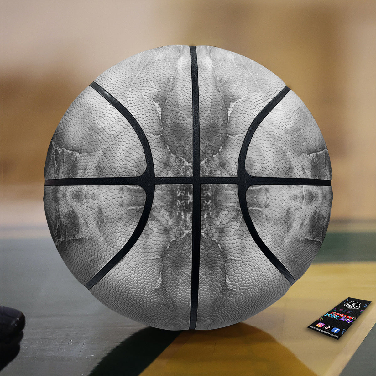 Smoke Marble White Grey Print Pattern Basketball