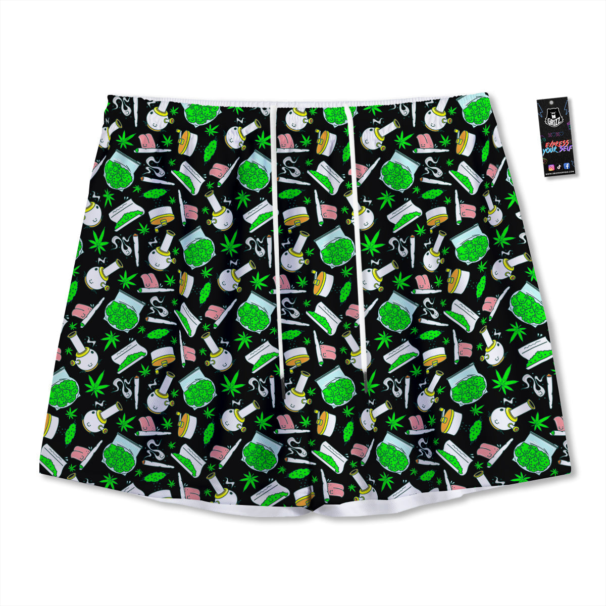 Stingray Spiritual Golden Print Mesh Shorts