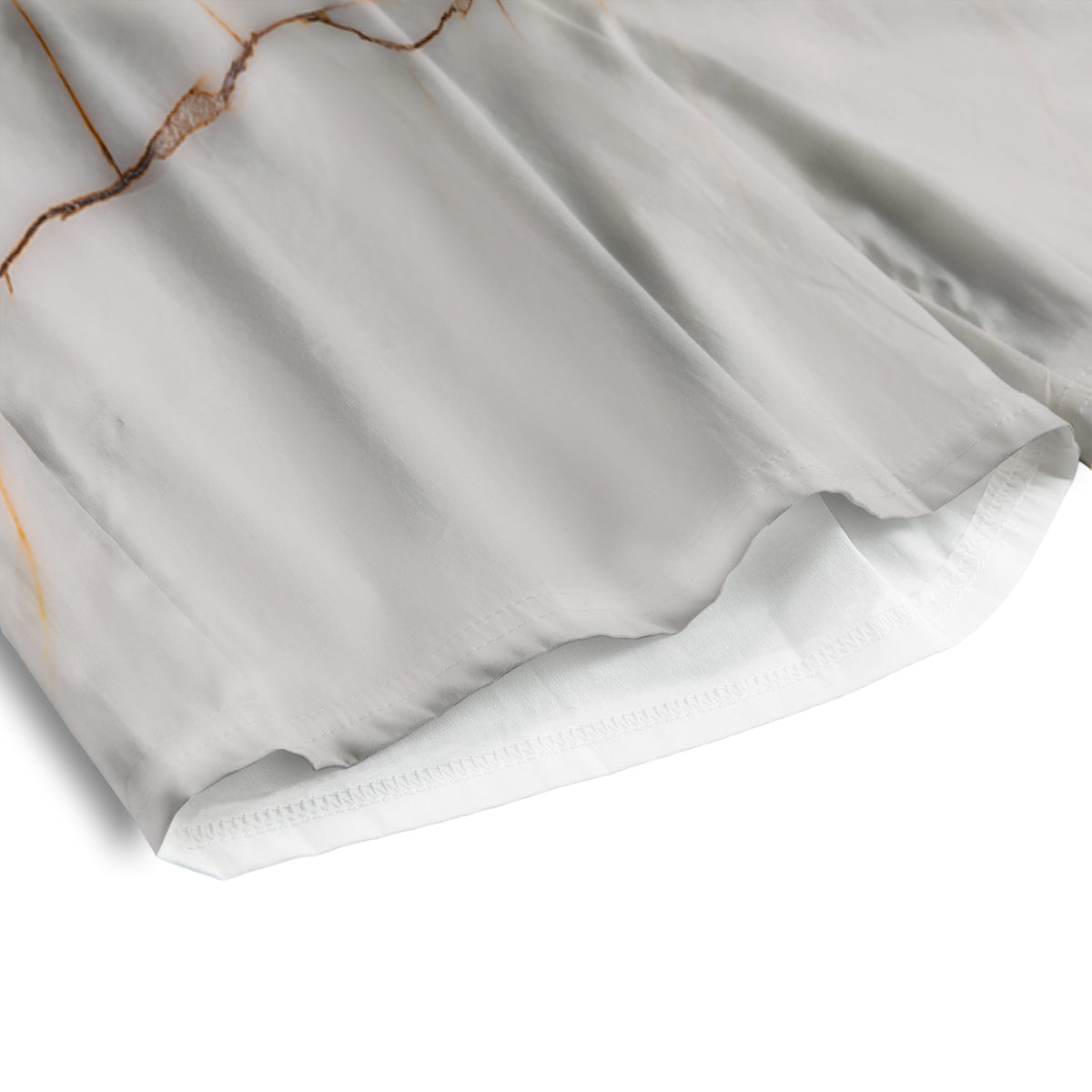 Smooth Marble White Brown Print Pattern Men's Athletic Shorts