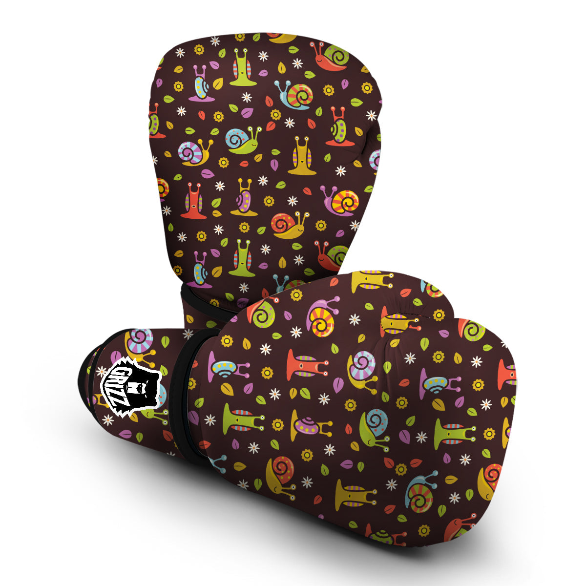 Snail Pattern Print Boxing Gloves-grizzshop