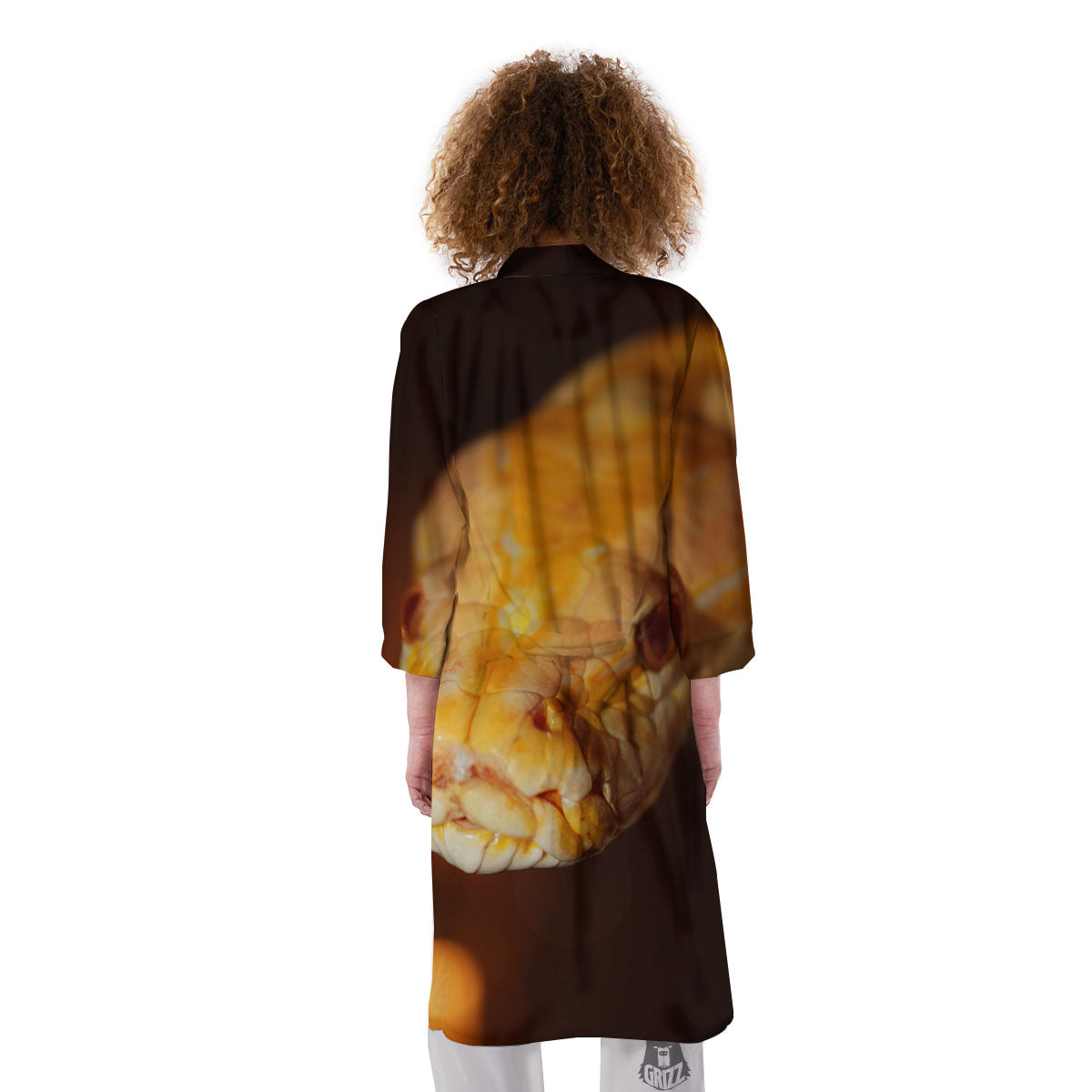 Snake Albino Print Kimono-grizzshop