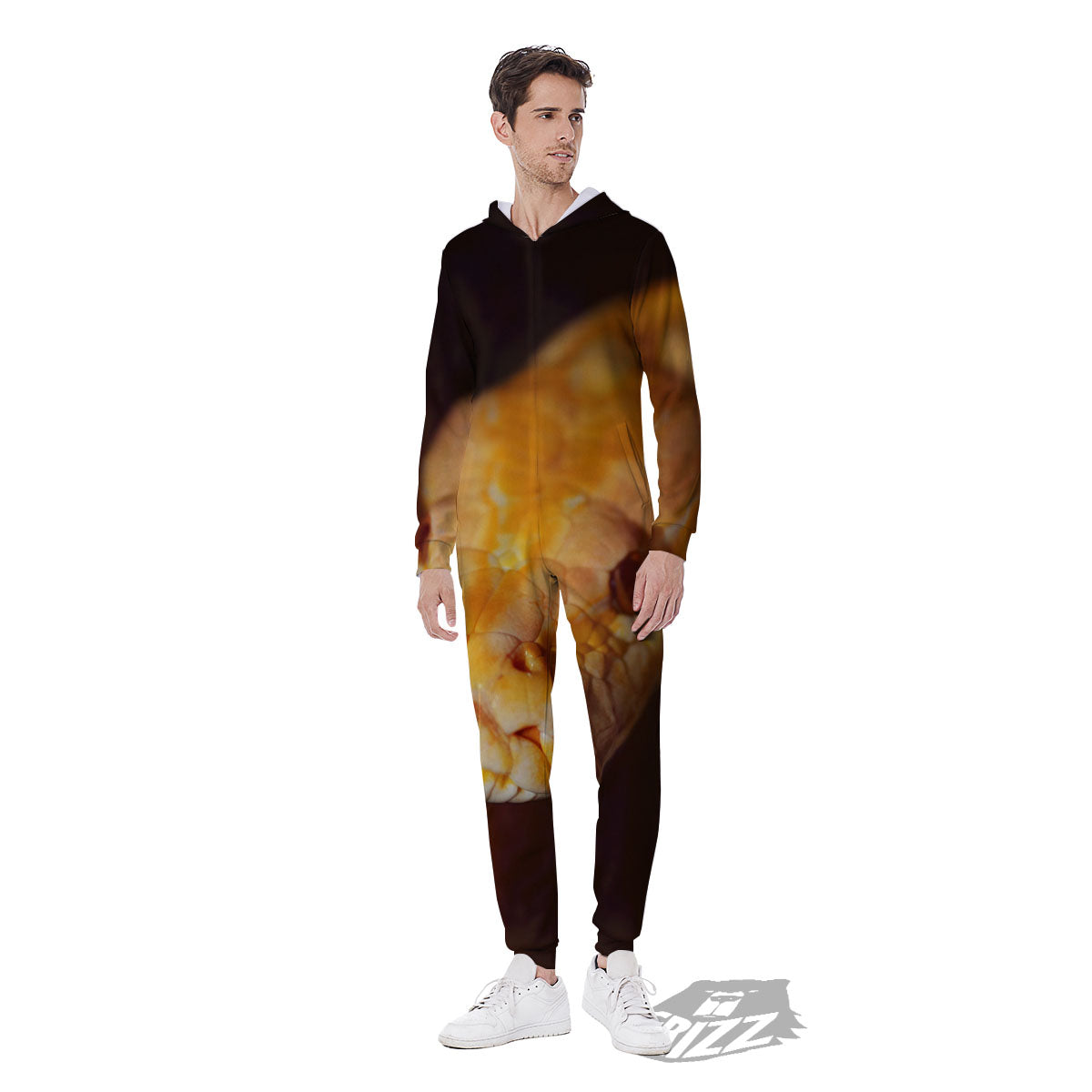 Snake Albino Print Men's Jumpsuit-grizzshop