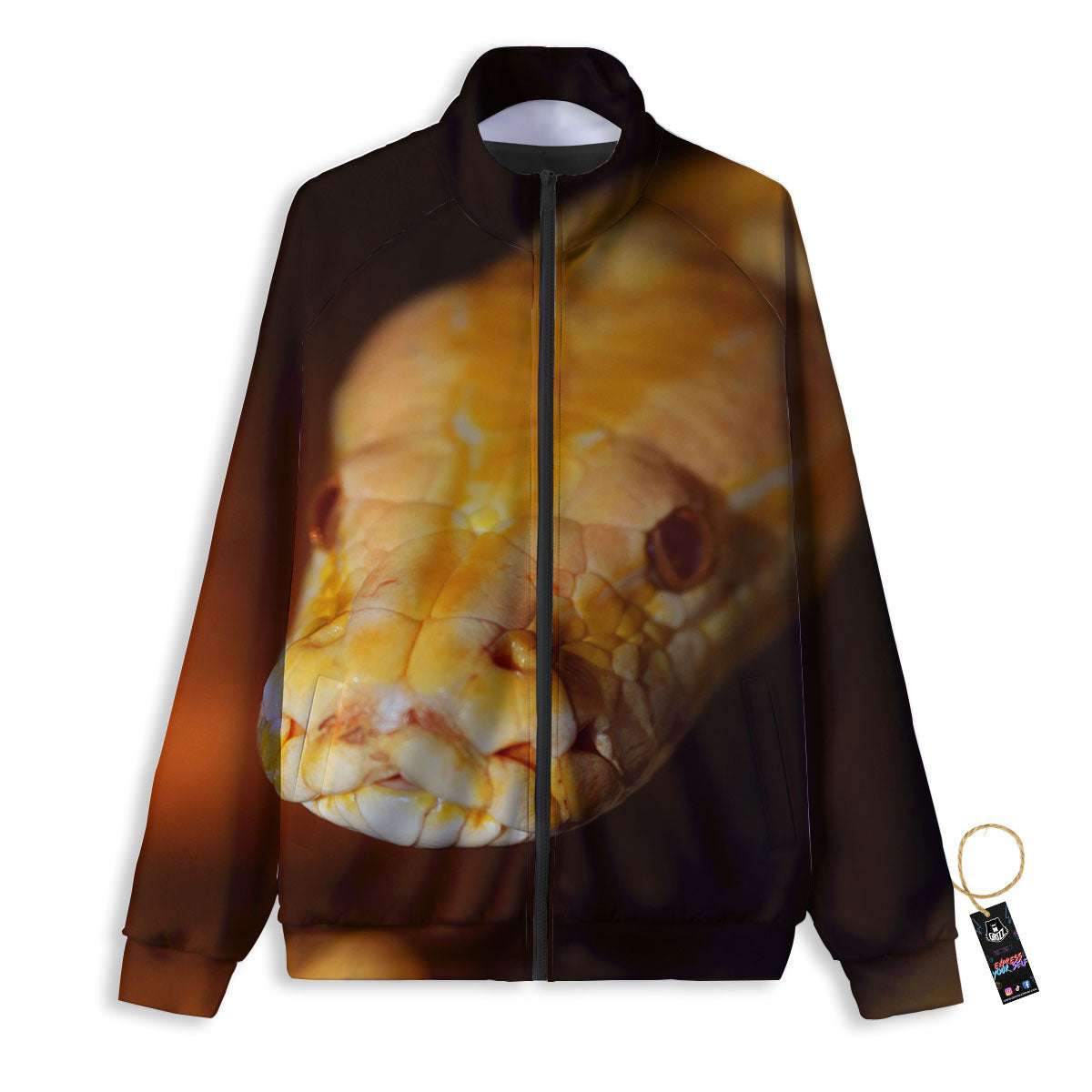 Snake Albino Print Track Jacket-grizzshop