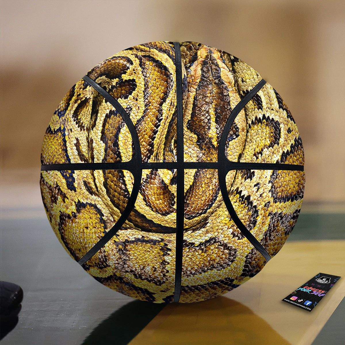 Snake Burmese Python Print Basketball-grizzshop